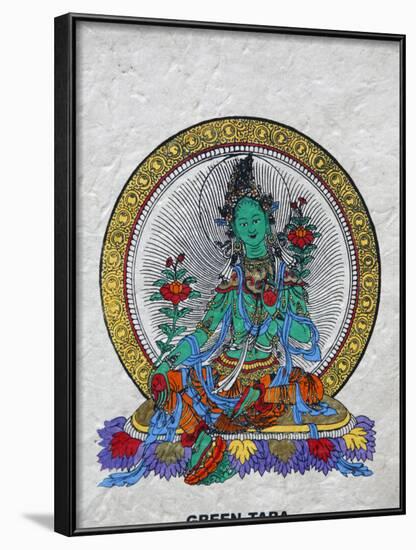 Green Tara, Buddhist Symbol of Prosperity, Kopan Monastery, Bhaktapur, Nepal, Asia-Godong-Framed Photographic Print