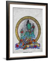 Green Tara, Buddhist Symbol of Prosperity, Kopan Monastery, Bhaktapur, Nepal, Asia-Godong-Framed Photographic Print