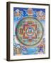 Green Tara Mandala depicting the maternal protector from all dangers in the ocean of existence-Nepalese School-Framed Giclee Print