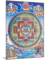 Green Tara Mandala depicting the maternal protector from all dangers in the ocean of existence-Nepalese School-Mounted Giclee Print