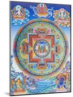 Green Tara Mandala depicting the maternal protector from all dangers in the ocean of existence-Nepalese School-Mounted Giclee Print