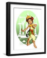 Green Temple-Dalliann-Framed Giclee Print