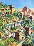 The Hanging Gardens of Babylon-Green-Giclee Print