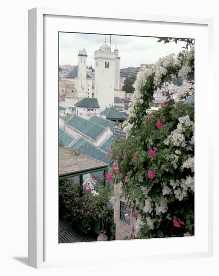 Green-tiled Roof and Minaret in the Medina, Fes, Morocco-Merrill Images-Framed Photographic Print