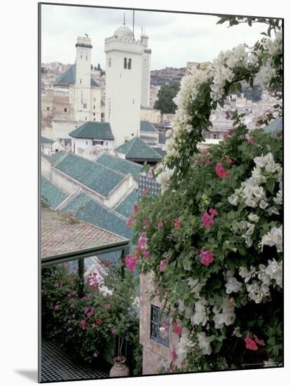 Green-tiled Roof and Minaret in the Medina, Fes, Morocco-Merrill Images-Mounted Photographic Print