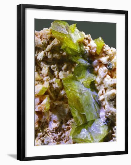 Green Titanite mineral-Walter Geiersperger-Framed Photographic Print