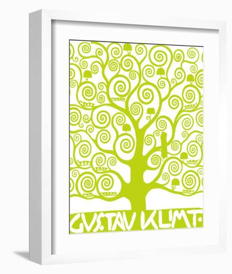 Green Tree of Life-Gustav Klimt-Framed Premium Giclee Print