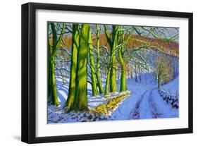 Green Trees, Winter, Dam Lane, Derbyshire-Andrew Macara-Framed Giclee Print