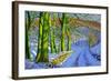 Green Trees, Winter, Dam Lane, Derbyshire-Andrew Macara-Framed Giclee Print