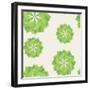 Green Triangle Crystal Seamless-Little_cuckoo-Framed Art Print