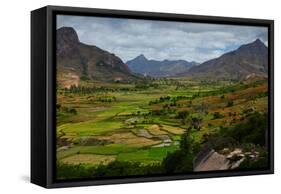 Green Valley with Rice Fields. Madagascar-Dudarev Mikhail-Framed Stretched Canvas