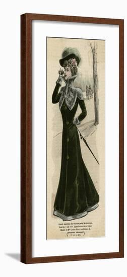 Green Velvet Coat 1899-null-Framed Art Print