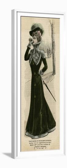 Green Velvet Coat 1899-null-Framed Art Print