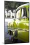 Green Vintage American Car Parked on a Street in Havana Centro-Lee Frost-Mounted Photographic Print