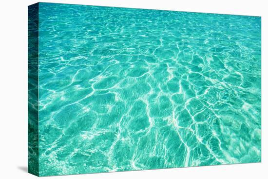 Green Water Background, Elafonisi Beach, Crete, Greece-beerkoff-Stretched Canvas