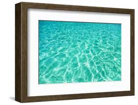 Green Water Background, Elafonisi Beach, Crete, Greece-beerkoff-Framed Photographic Print