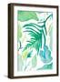 Green Water Leaves I-Kat Papa-Framed Art Print