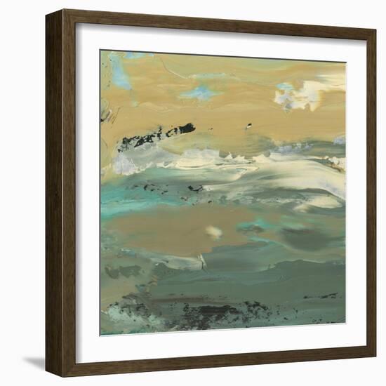 Green Water's Edge I-Alicia Ludwig-Framed Art Print