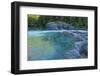 Green Waters of Sacred Dancing Cascade on McDonald Creek, Glacier NP-Michael Qualls-Framed Photographic Print