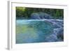 Green Waters of Sacred Dancing Cascade on McDonald Creek, Glacier NP-Michael Qualls-Framed Photographic Print