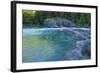Green Waters of Sacred Dancing Cascade on McDonald Creek, Glacier NP-Michael Qualls-Framed Photographic Print