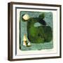 Green Whale Monoprint-Wyanne-Framed Giclee Print