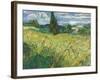 Green Wheat Field with Cypress-Vincent van Gogh-Framed Giclee Print