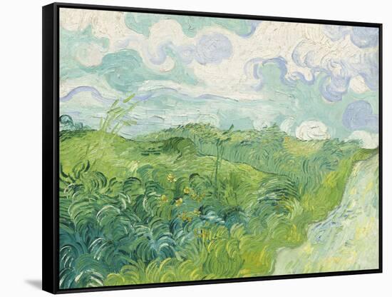 Green Wheat Fields, Auvers, 1890-Vincent van Gogh-Framed Stretched Canvas