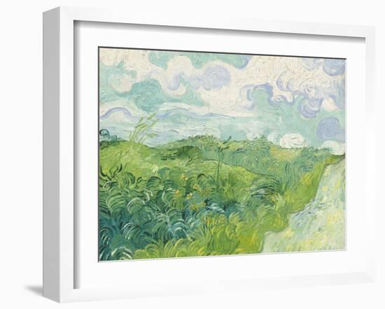 Green Wheat Fields, Auvers, 1890-Vincent van Gogh-Framed Premium Giclee Print
