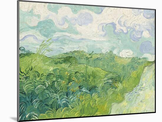 Green Wheat Fields, Auvers, 1890-Vincent van Gogh-Mounted Giclee Print