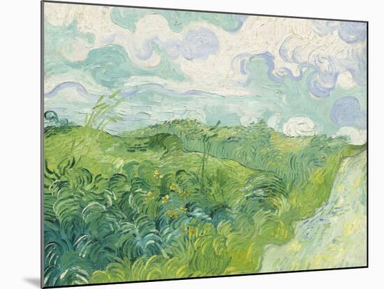 Green Wheat Fields, Auvers, 1890-Vincent van Gogh-Mounted Giclee Print