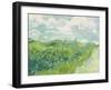 Green Wheat Fields, Auvers, by Vincent van Gogh, 1890, Dutch Post-Impressionist painting,-Vincent van Gogh-Framed Art Print