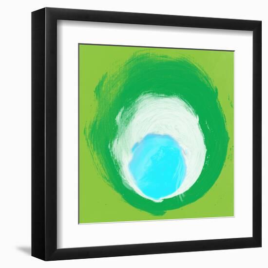 Green White Aqua-Irena Orlov-Framed Art Print