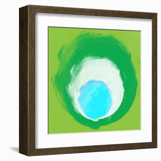Green White Aqua-Irena Orlov-Framed Art Print