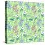 Green Wild Flowers Seamless Pattern-nad_o-Stretched Canvas