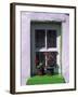 Green Window in Traditional House, Cashel, County Tipperary, Munster, Republic of Ireland, Europe-Patrick Dieudonne-Framed Photographic Print