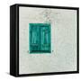 Green Window with Closed Shutter, Baden-Wurttemberg, Germany-null-Framed Stretched Canvas