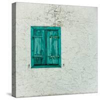 Green Window with Closed Shutter, Baden-Wurttemberg, Germany-null-Stretched Canvas