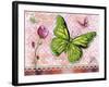 Green Yellow Butterfly 1-Megan Aroon Duncanson-Framed Giclee Print