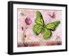 Green Yellow Butterfly 1-Megan Aroon Duncanson-Framed Giclee Print