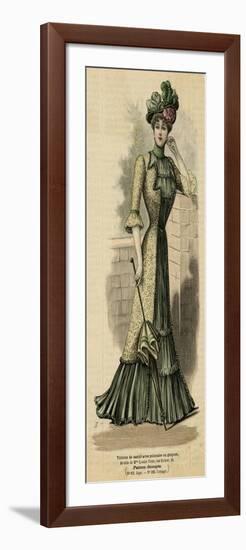 Green, Yellow Dress 1899-null-Framed Art Print