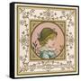 Greenaway Card of 2-Kate Greenaway-Framed Stretched Canvas