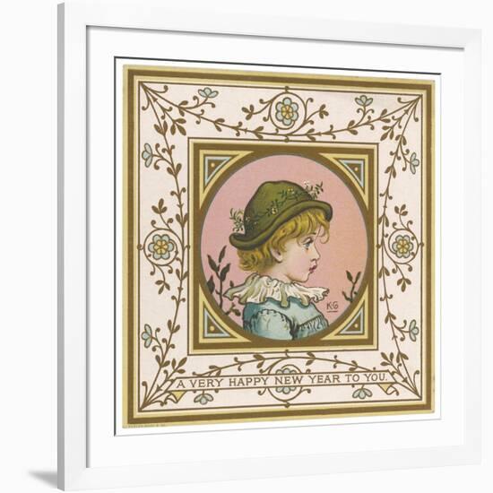 Greenaway Card of 2-Kate Greenaway-Framed Art Print