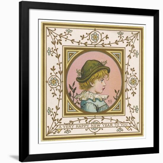 Greenaway Card of 2-Kate Greenaway-Framed Art Print