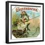 Greenbacks Brand Cigar Box Label-Lantern Press-Framed Art Print