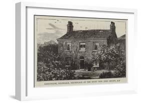 Greenbank, Rochdale, Birthplace of the Right Honourable John Bright, Mp-null-Framed Giclee Print