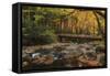 Greenbrier Bridge With Stream Watercolor-Galloimages Online-Framed Stretched Canvas