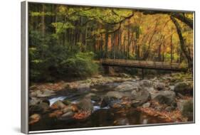 Greenbrier Bridge With Stream Watercolor-Galloimages Online-Framed Photographic Print