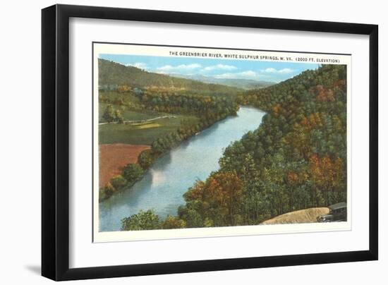 Greenbrier River, White Sulphur Springs, West Virginia-null-Framed Art Print
