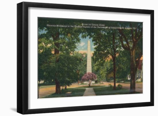 Greene Sreet, Looking East from Center Street, Augusta, Georgia, America, C1910-null-Framed Giclee Print